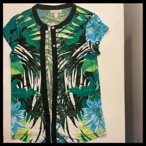 Dana Buchman Short Sleeve Blouse Small